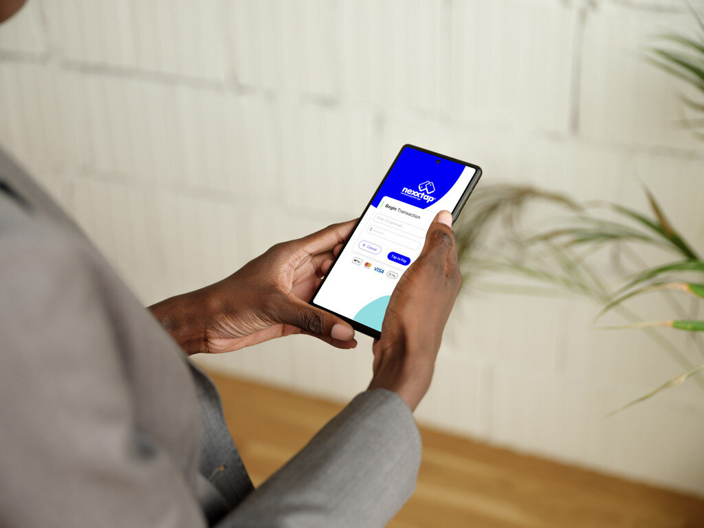 52-Nexxtap-businesswoman-working-on-a-google-pixel-mockup