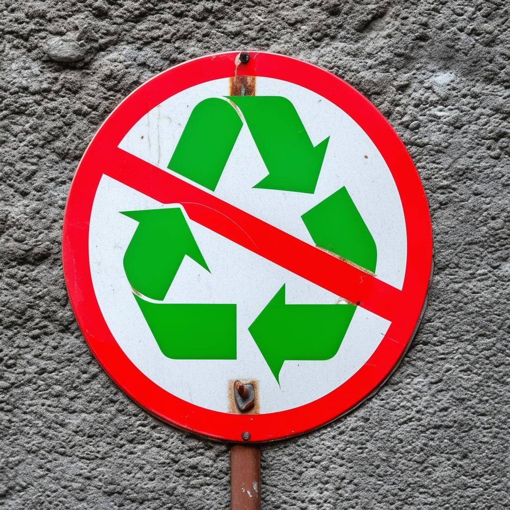 no recycle sign