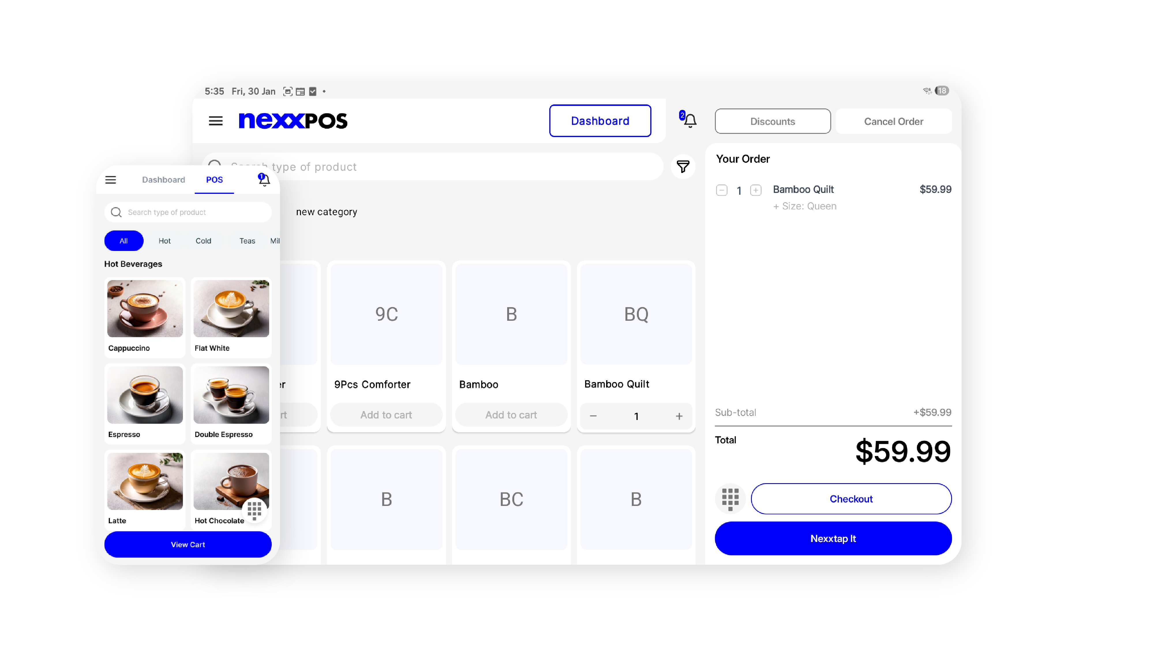 NexxPOS website showcase _POS screen Showcase